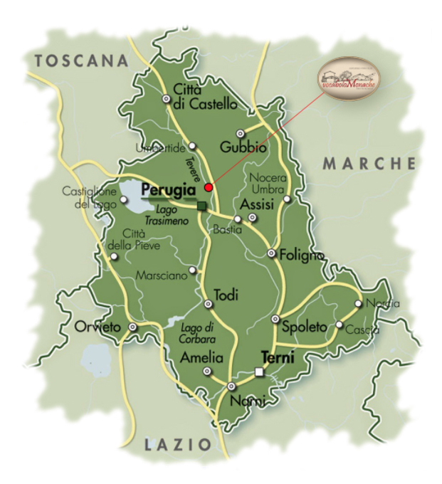 mappa umbria